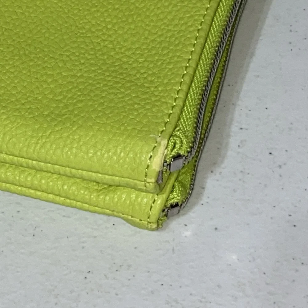 THIRTY-ONE Jewell Street Style Handbag Citrus Lime Green Pebbled Crossbody Purse